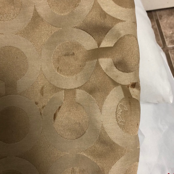 Brown and Tan C patterned Coach purse - Picture 2 of 2